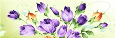 紫色花束装饰画