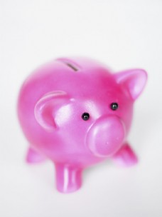 存钱罐粉红色的小猪储蓄罐图片