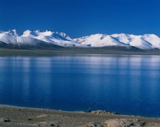 美丽雪山湖泊风景图片