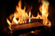 木材木柴火壁炉热火焰