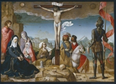 无框画十字架上的耶稣图片