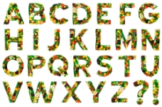 水果蔬菜字母设计图片