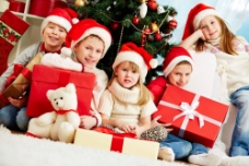 儿童圣诞过圣诞节的儿童图片