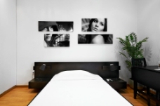 黑白简约风格卧房室内设计图片