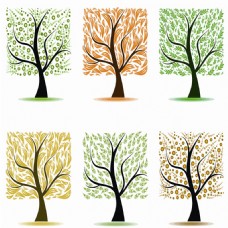 6种树木装饰画