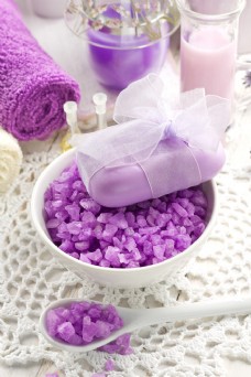 舒压SPA紫色碎石养生与spa美容图片