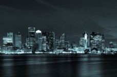 灯光下的城市景色图片