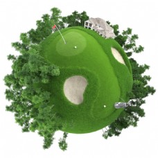 创意高尔夫地球模型图片