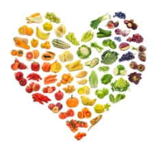 水果蔬菜蔬菜水果组成的爱心图片