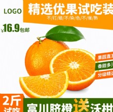 淘宝商城脐橙水果海报