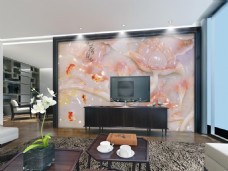 中国风设计花纹玉雕中国风电视背景墙设计素材模板