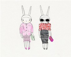 时装设计2款时尚兔子装设计图