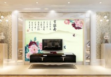 花卉背景装饰墙