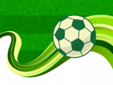 绿色足球矢量素材
