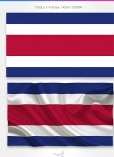 图片素材哥斯达黎加国旗分层psd