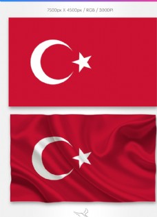图片素材土耳其国旗分层psd