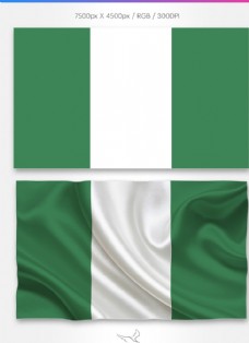 印花素材尼日利亚国旗分层psd