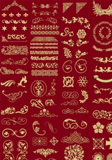 中国古典花纹元素PSD分层素材